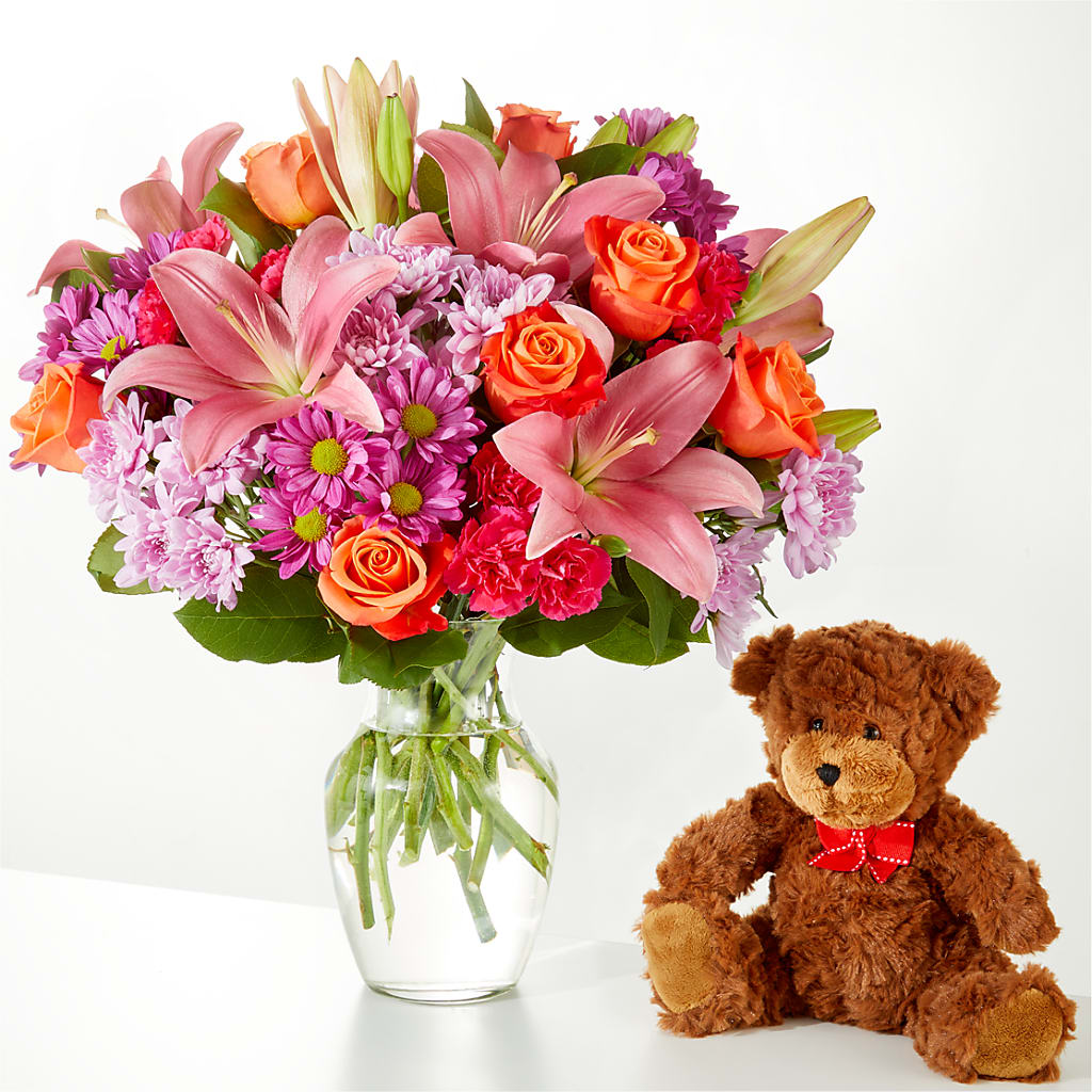 One and Only Bouquet and Bear Bundle – CHESAPEAKE FLORAL & GIFTS, Chesapeake VA
