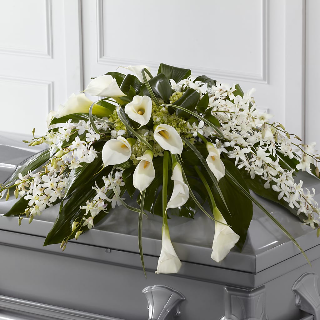Angel Wings Casket Spray – CHESAPEAKE FLORAL & GIFTS, Chesapeake VA