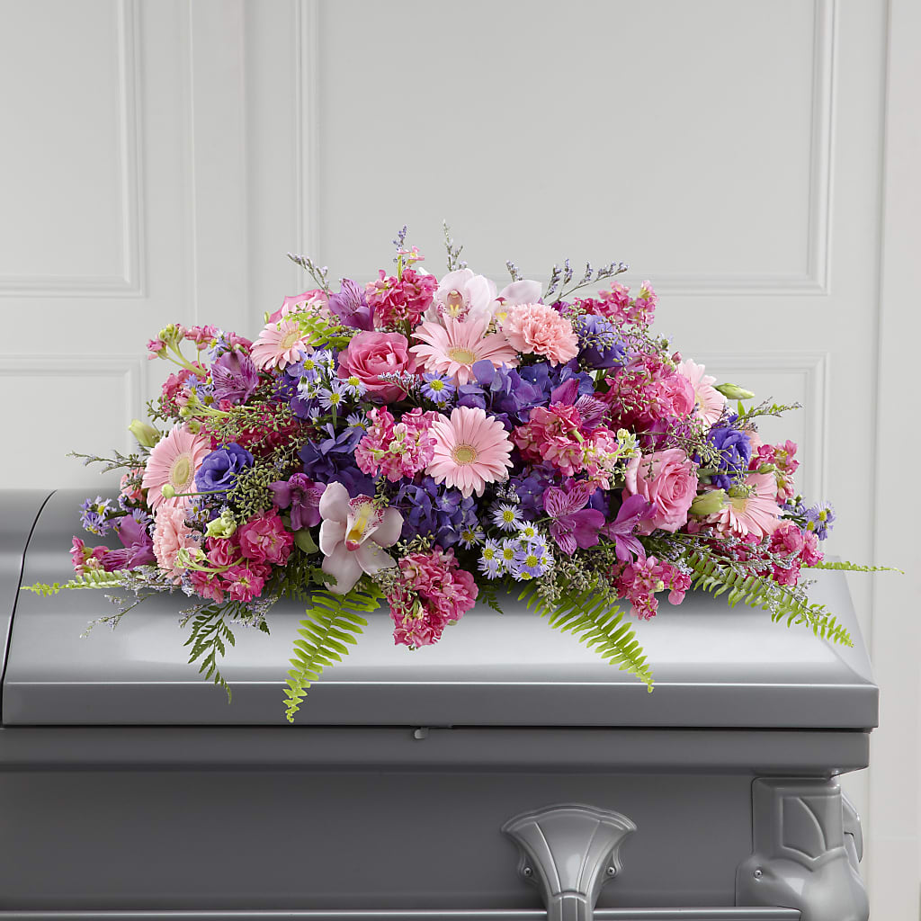 Glorious Garden Casket Spray – CHESAPEAKE FLORAL & GIFTS, Chesapeake VA