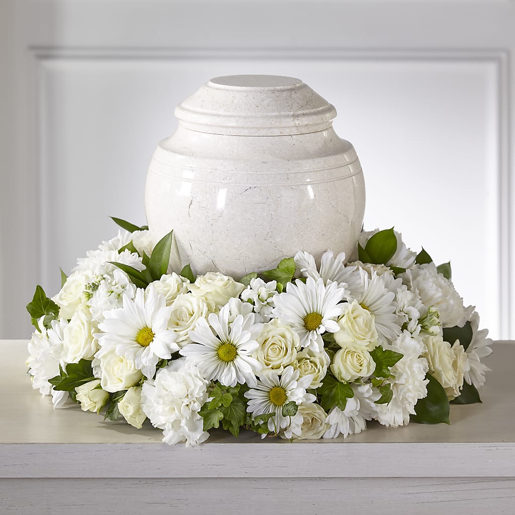 Ivory Gardens Cremation Adornment – CHESAPEAKE FLORAL & GIFTS, Chesapeake VA