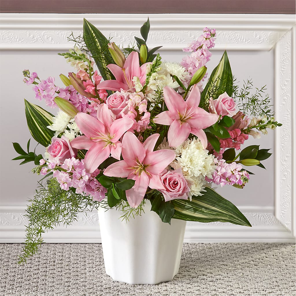 Simply Serene Floor Basket – CHESAPEAKE FLORAL & GIFTS, Chesapeake VA