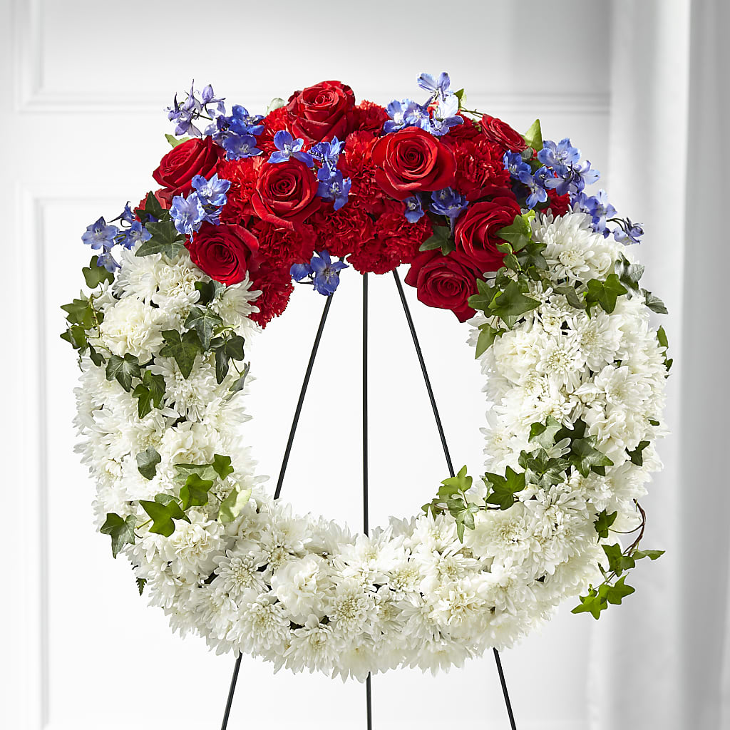 Patriotic Passion Wreath – CHESAPEAKE FLORAL & GIFTS, Chesapeake VA