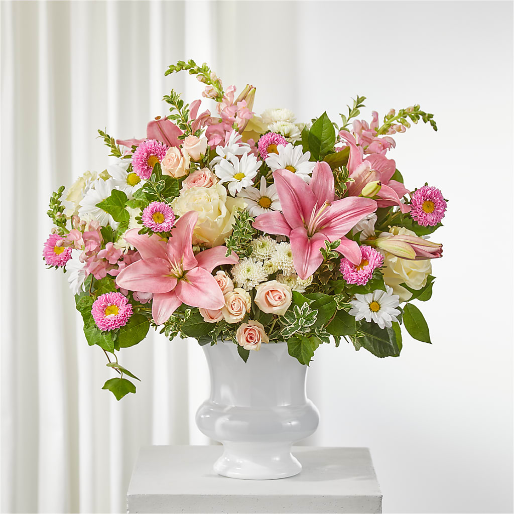 Empathetic Blooms Urn Arrangement – CHESAPEAKE FLORAL & GIFTS, Chesapeake VA