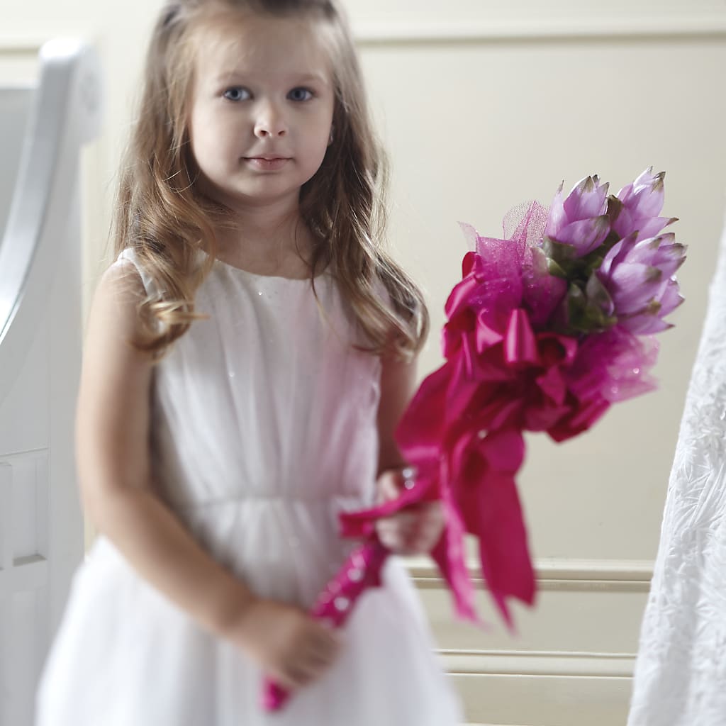 Sparkle Pink Flower Girl Bouquet – CHESAPEAKE FLORAL & GIFTS, Chesapeake VA