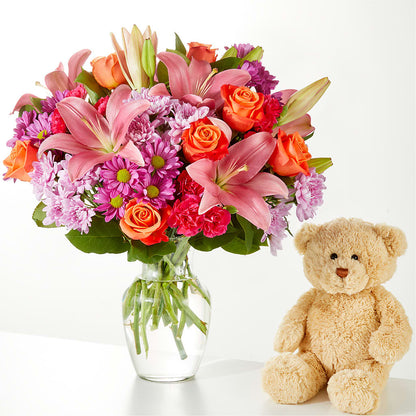 One and Only Bouquet and Bear Bundle – CHESAPEAKE FLORAL & GIFTS, Chesapeake VA