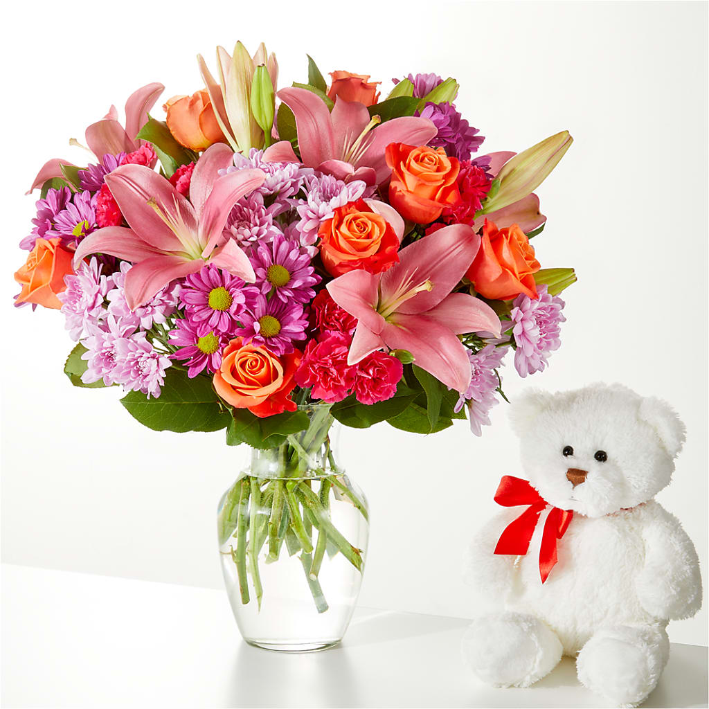 One and Only Bouquet and Bear Bundle – CHESAPEAKE FLORAL & GIFTS, Chesapeake VA