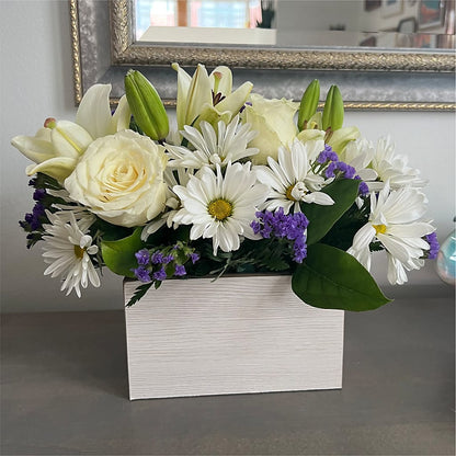 Beyond Blue Box Bouquet – CHESAPEAKE FLORAL & GIFTS, Chesapeake VA