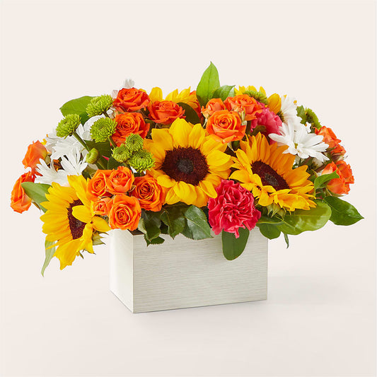 Sun-drenched Blooms Box Bouquet – CHESAPEAKE FLORAL & GIFTS, Chesapeake VA