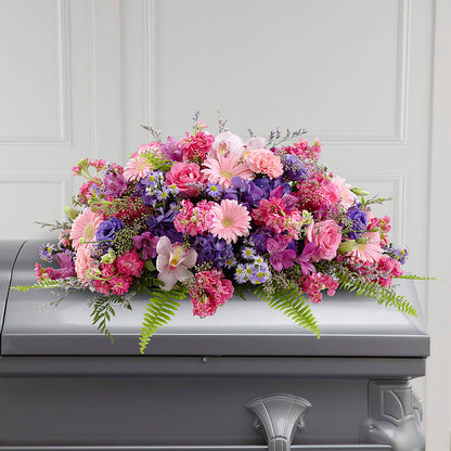 Glorious Garden Casket Spray – CHESAPEAKE FLORAL & GIFTS, Chesapeake VA