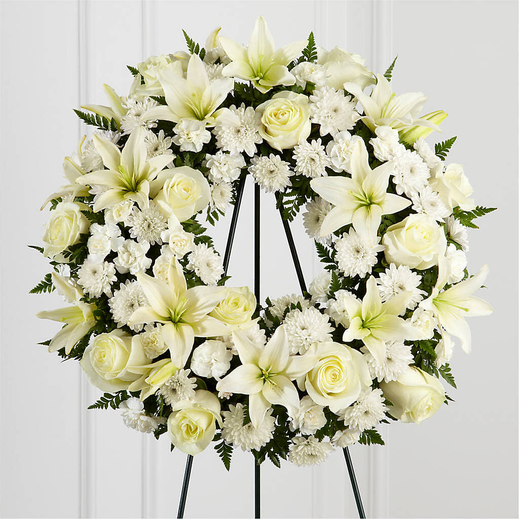 Treasured Tribute Wreath – CHESAPEAKE FLORAL & GIFTS, Chesapeake VA