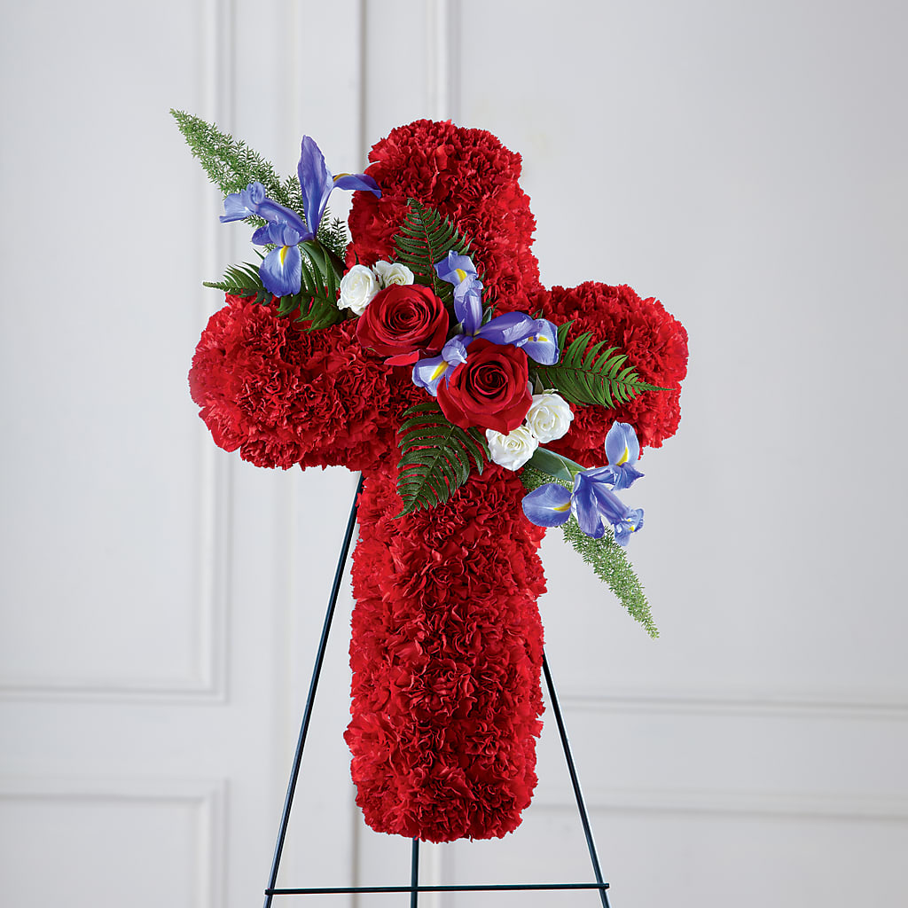 Faithful Hero Floral Cross – CHESAPEAKE FLORAL & GIFTS, Chesapeake VA