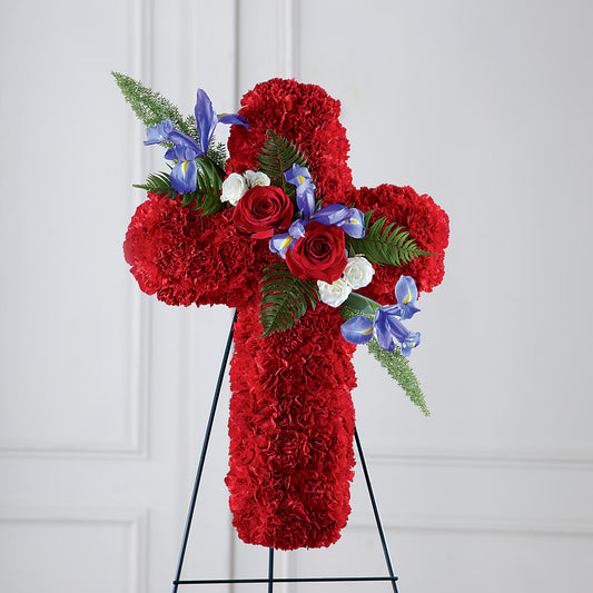 Faithful Hero Floral Cross – CHESAPEAKE FLORAL & GIFTS, Chesapeake VA