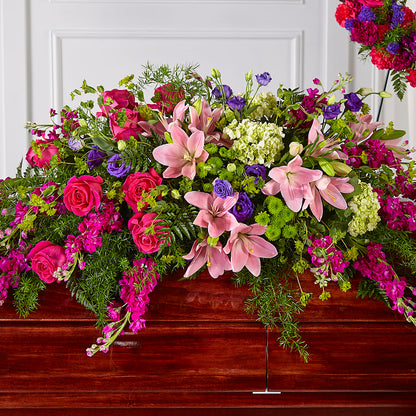 Radiant Tribute Casket Spray – CHESAPEAKE FLORAL & GIFTS, Chesapeake VA