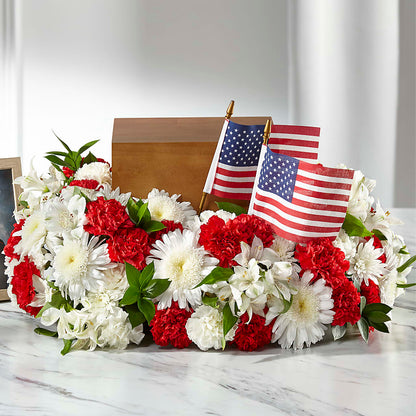 Spirit of Patriotism Cremation Adornment – CHESAPEAKE FLORAL & GIFTS, Chesapeake VA