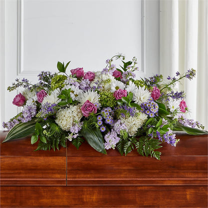 Meadows of Serenity Casket Spray – CHESAPEAKE FLORAL & GIFTS, Chesapeake VA