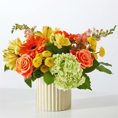 Autumn Sunshine Bouquet with Ivory Vase – CHESAPEAKE FLORAL & GIFTS, Chesapeake VA