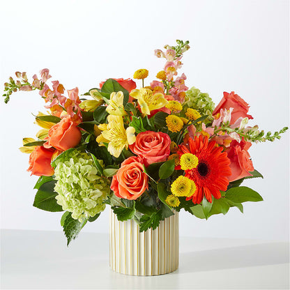Autumn Sunshine Bouquet with Ivory Vase – CHESAPEAKE FLORAL & GIFTS, Chesapeake VA