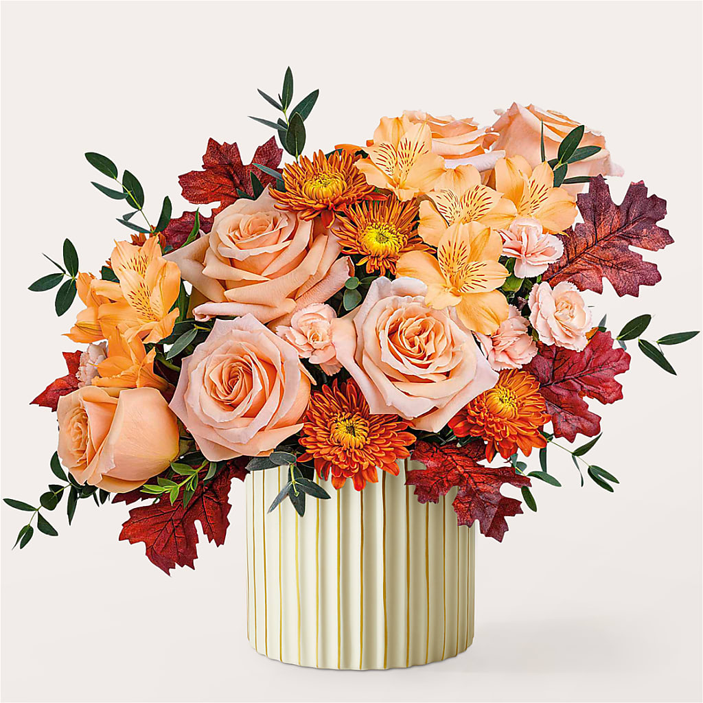 Spiced Latte Bouquet with Ivory Vase – CHESAPEAKE FLORAL & GIFTS, Chesapeake VA