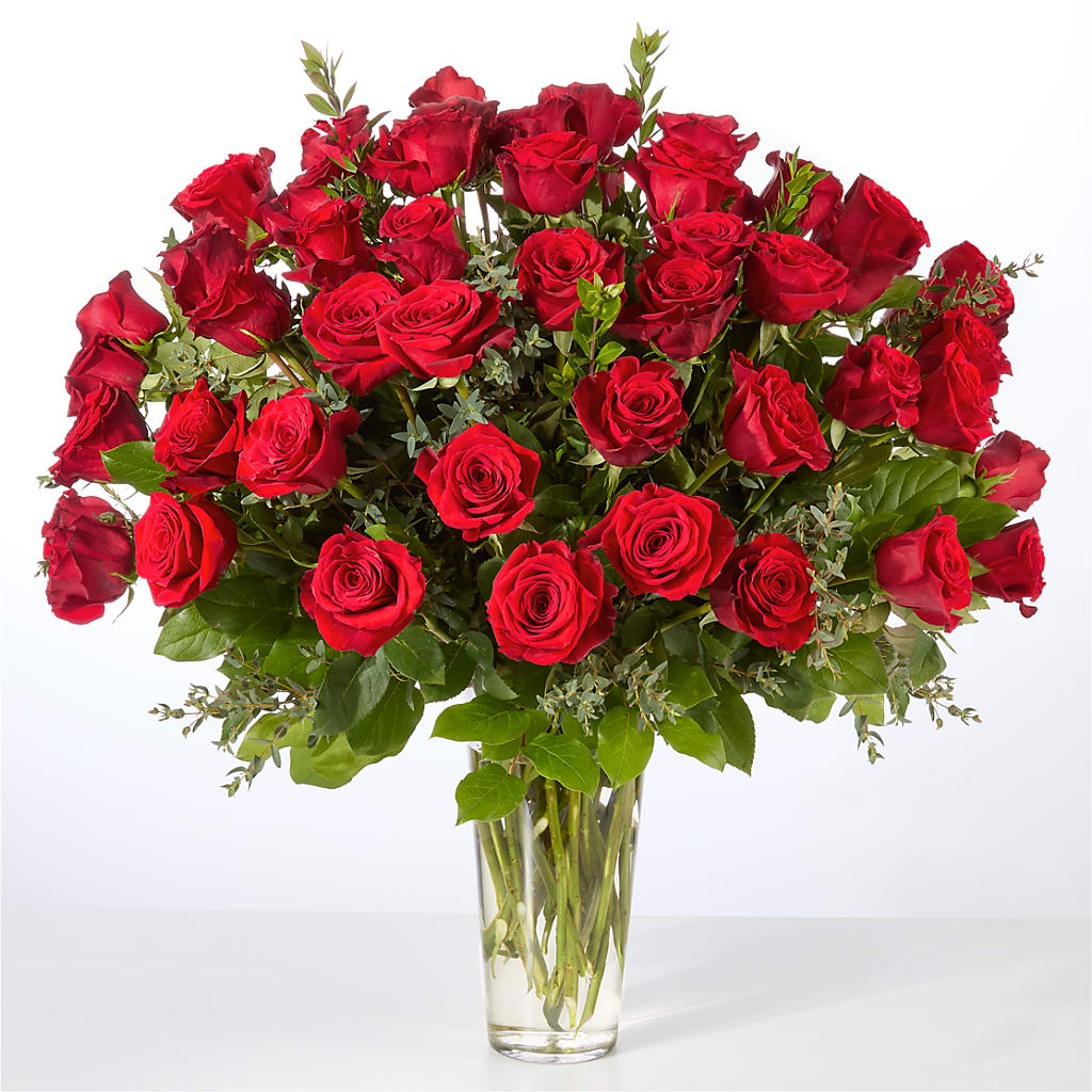 Forever Yours Fifty Stem Red Rose Bouquet – CHESAPEAKE FLORAL & GIFTS, Chesapeake VA